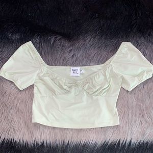 sage princess polly crop top 😇